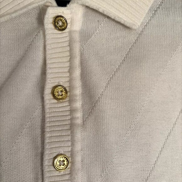 Sean John Short Sleeve Diagonal Stripe Sweater Knit Polo - Mens Size XL - Picture 4 of 6